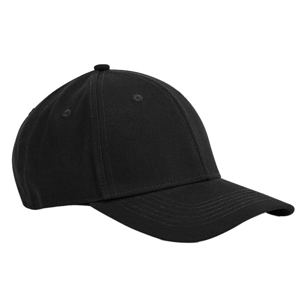 Beechfield Classic 6 Panel Natural Cotton Cap / Black